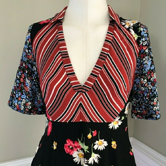 Free People | Mix It Up Printed Mini Dress - Picture 8 of 8